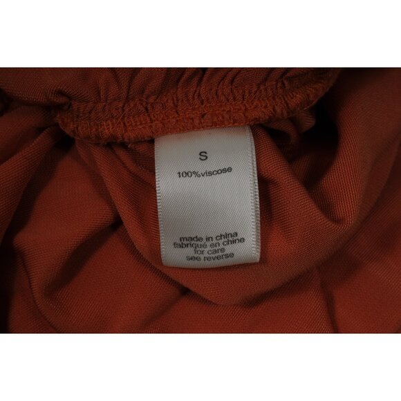 Ronny Kobo Womens Donna One Shoulder Ruched Midi Dress Small Peach Viscose - Picture 12 of 12